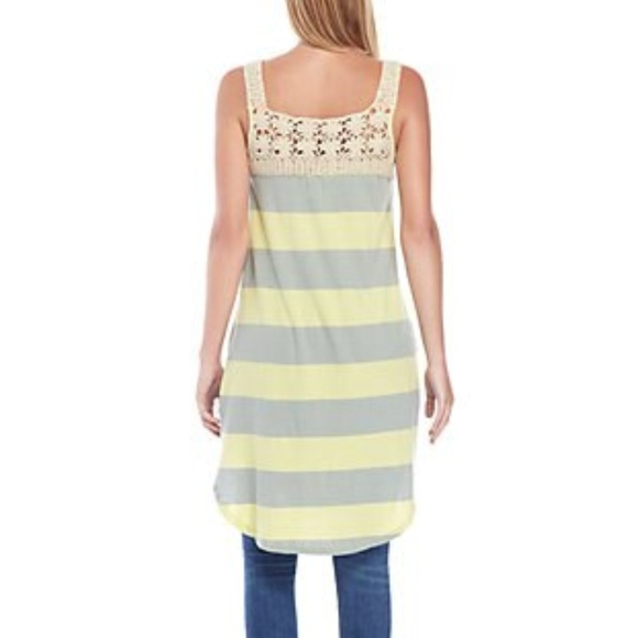 Free People NWT Luca Crochet Stripe Tunic XS/S - Picture 2 of 4